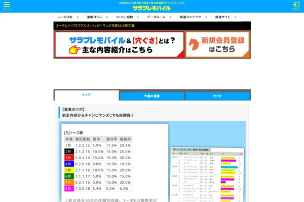 競馬予想情報サイト サラブレモバイルのスクリーンショット